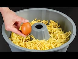 Nur 2 Zutaten! 1 Ei und 2 Äpfel mischen! Leckeres hausgemachtes Dessert in 2 Minuten.