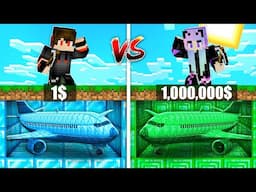 Rs1 vs Rs1,00,000 Best AEROPLANE Mining Challenge in Minecraft