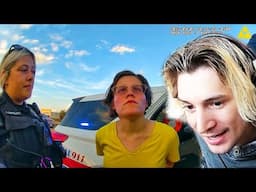 Parents Go Nuts During Simple Traffic Stop | xQc Reacts