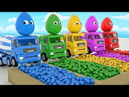 Surprise Eggs Kids Songs | SquareWheels TV | Nursery Rhymes Songs
