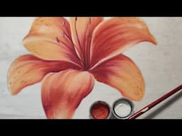 Como pintar Lírio - Aula de pintura em tecido.