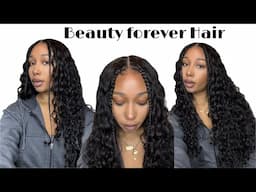 🔥NEW TRULY GLUELESS FLUFFY WATER WAVE WITH DRAWSTRING FOR BEGINNERS INSTALL | BEAUTY FOREVER HAIR