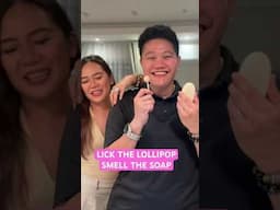 Lick the lollipop, smell the soap 😂🤣 #funfriday #couplechallenge #wlw #lesbiancouple