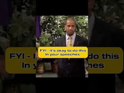 Public speaking tip - This helps with the audience connection