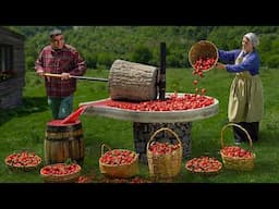 Sweet Strawberry Jam Made with Stone Press! Ancient Village Method