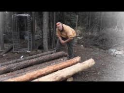 Some wiring, some logs, and some SNOW? at the off grid cabin
