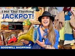 I HIT THE THRIFT JACKPOT! Today the THRIFTING was UNREAL! Goodwill Thrift Shopping | Shop with me!
