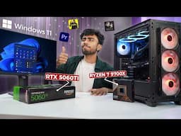 RTX 5060TI PC Build With RYZEN 7 9700X! 🔥Best Budget Gaming & Streaming PC ⚡Live Test