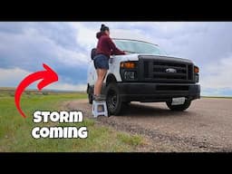 I'm trying to fix this BEFORE the storm coming | Solo van life