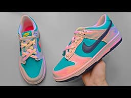 How to tie long shoelaces Nike Dunk 1 low (FOR LONG LACES)