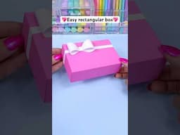 Cute gift ideas / DIY Paper craft / Easy Rectangular gift box #diy #craft #handmade #art #papercraft