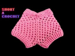 COMO TEJER SHORT A CROCHET PARA NIÑA