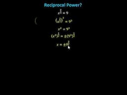 Solve an Equation with a Rational Exponent - Two Solutions