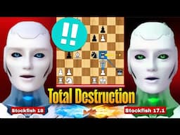 Stockfish 18 Played with His Old Version Stockfish 17.1 In a Recent Chess Game | Stockfish Game