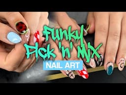 Funky Pick 'n' Mix Nail Art