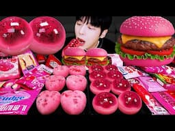 ASMR MUKBANG | 직접 만든 갤럭시 꿀젤리 핑크 디저트 아이스크림 먹방 & 레시피 DESSERT GALAXY HONEY JELLY CANDY