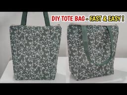 FAST AND EASY!! DIY TOTE BAG TUTORIAL | Handbag Cutting and Stitching | Shopping bags | Ladies Purse