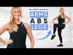 35-Min Full Body Sculpt with Dumbbells – Arms, Abs & Legs Toning!