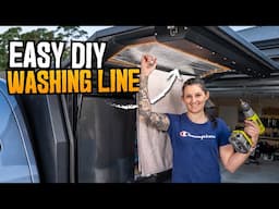 Installing a WASHING LINE in our DIY Canopy Setup!