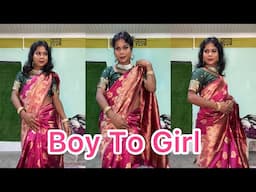 Beautiful male to female makeup transformation/ Boy to girl makeup tutorial/ Crossdressing