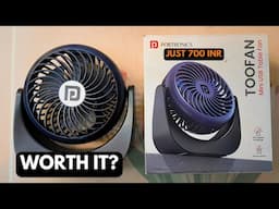 Portronics Toofan Mini Fan Review 🔥 | 2000mAh Battery, Low Noise, BLDC Motor!