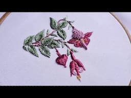 See how this flower appears as if by magic! How to embroider Fuchsia