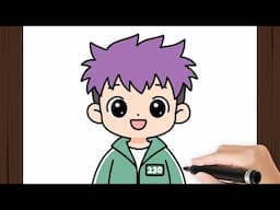 How To Draw a THANOS I PLAYER 230 I ROUND 6 I KAWAII