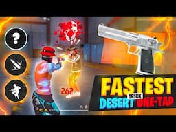 No Recoil 💀 Fastest [ Desert Eagle ] Headshot Trick ⚡🔥| HANDCAM | One Tap + Setting ⚙️