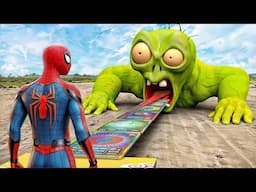 Spider Man and Joker Trapped in Squid Game! VS Evolution Doll Venom | Can Magic Cards Save Them