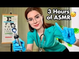 ASMR 3 HOURS of Nurse Exam in Bed FOR SLEEP 💤 Relaxing Medical Roleplay, Ear, Eye & Hearing Tests 😴