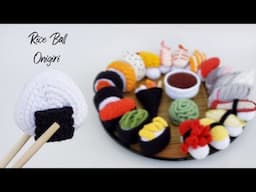 Crochet Rice Ball Onigiri Sushi | Amigurumi Tutorial | SpringDay DIY