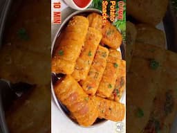 Crispy Potato Snacks Recipe|10Min Bread Aloo Nashta|Tasty Bread Potato Snacks #shorts #aloosnacks