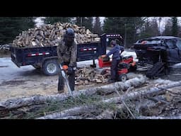Processing a Winter’s Worth of Firewood to Heat Our Alaskan Cabin