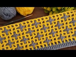 Wonderful!.. 😇 Two different patterns!.. Very easy front and back different crochet knitting pattern