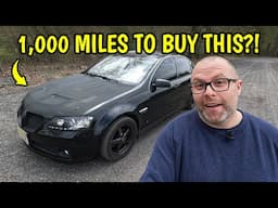 How Many Project Cars is Too Many? Driving 1000 Miles to Buy a Pontiac G8 - Build Series