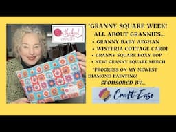 Granny Square Week!  Unique Granny Square Merch NOW AVAILABLE!  All About Grannies!