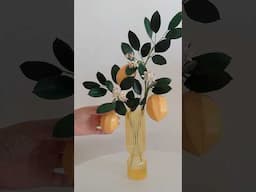 DIY paper lemon branches for summer #paperflower #papercraft #paperart