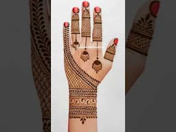 Easy Simple Beautiful Jhumka Mehndi Design #sunithasmehndiart #mehndi #shorts #youtubeshorts #viral