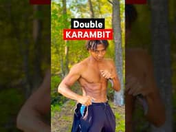 Double KARAMBIT Freestyle! #pencaksilat #shorts