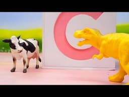 What’s in the Mystery Box? | Learn Alphabets with animals T-Rex, Brachiosaurus, Ankylosaurus & More