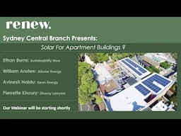 Solar for Apartment Buildings - A Renew Sydney Central Branch Event