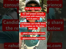 PWC Hiring SAP Professional #ganeshsapscm