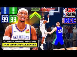MVP SHAI GILGEOUS-ALEXANDER BUILD SIGNATURE MOVES are UNGUARDABLE in the RANDOM REC (NBA 2K25)