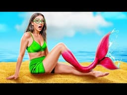 Mermaid in Real Life! How to Become Popular on the Desert Island! Part 2!