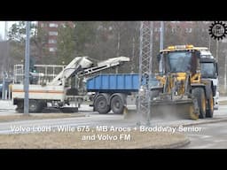 Volvo , Wille Wheel Loaders and MB truck in Street sweeping 2025