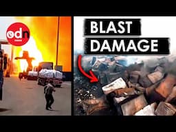Dramatic Drone Footage Shows Destruction of Iranian Port After Explosion