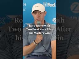 Rory says he spoke to two presidents after his Masters win 👀