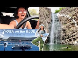 YOGA ON BOISE STATE BLUE FIELD + WATERFALL HIKE WITH STRANGERS!