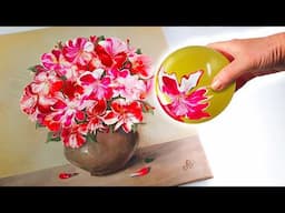 Making Art using a Five Year Old BALLOON?? Beyond ACRYLIC Pouring?? | AB Creative Tutorial