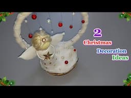 2 Economical Christmas Showpiece idea from simple materials | DIY Budget Friendly craft idea🎄